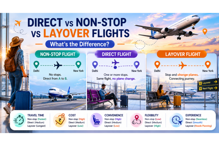 Direct vs Non-Stop vs Layover Flights: What’s the Difference?